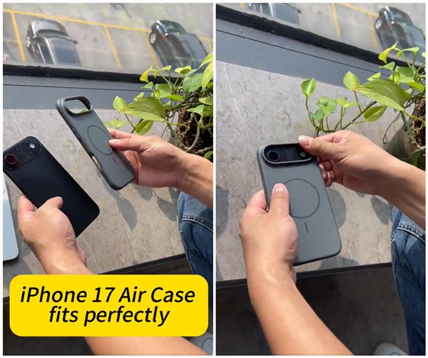 iPhone17Air戴手机壳效果 其实手机也不用一味地追求薄、更薄、更超薄 ​