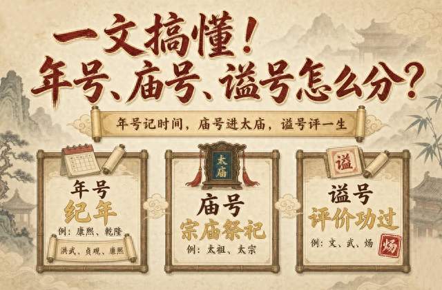 一文搞懂！年号、庙号、谥号怎么分？