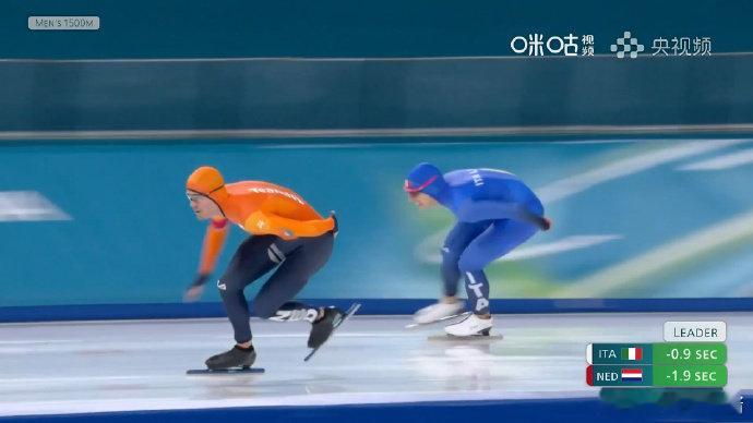 文内马斯打破1500米奥运纪录米兰冬奥会速度滑冰男子1500米决赛，荷兰选手文内