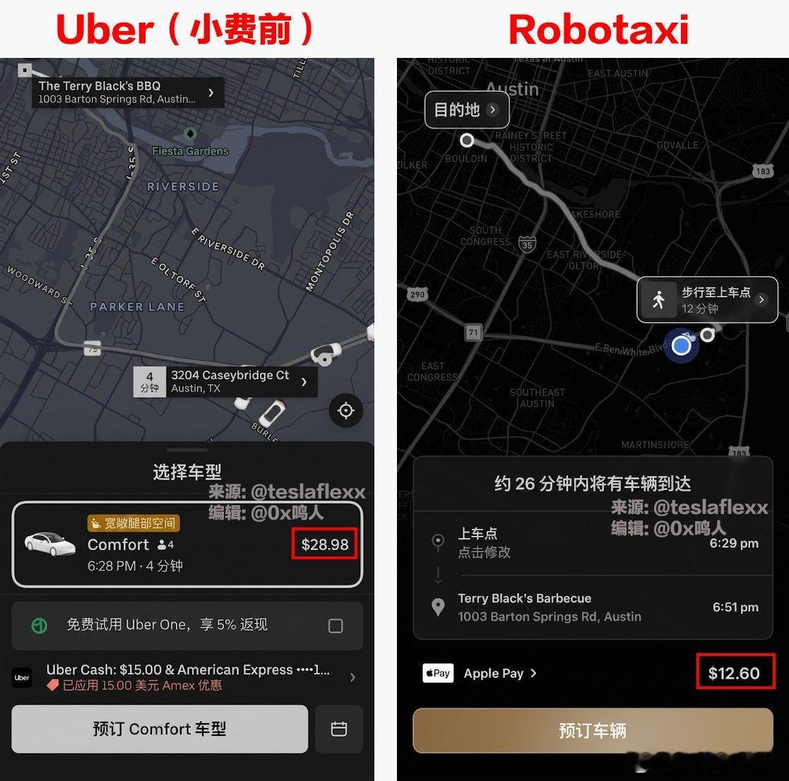 特斯拉无人出租车cybertruck 发布cybertruck的打车费用远比 U