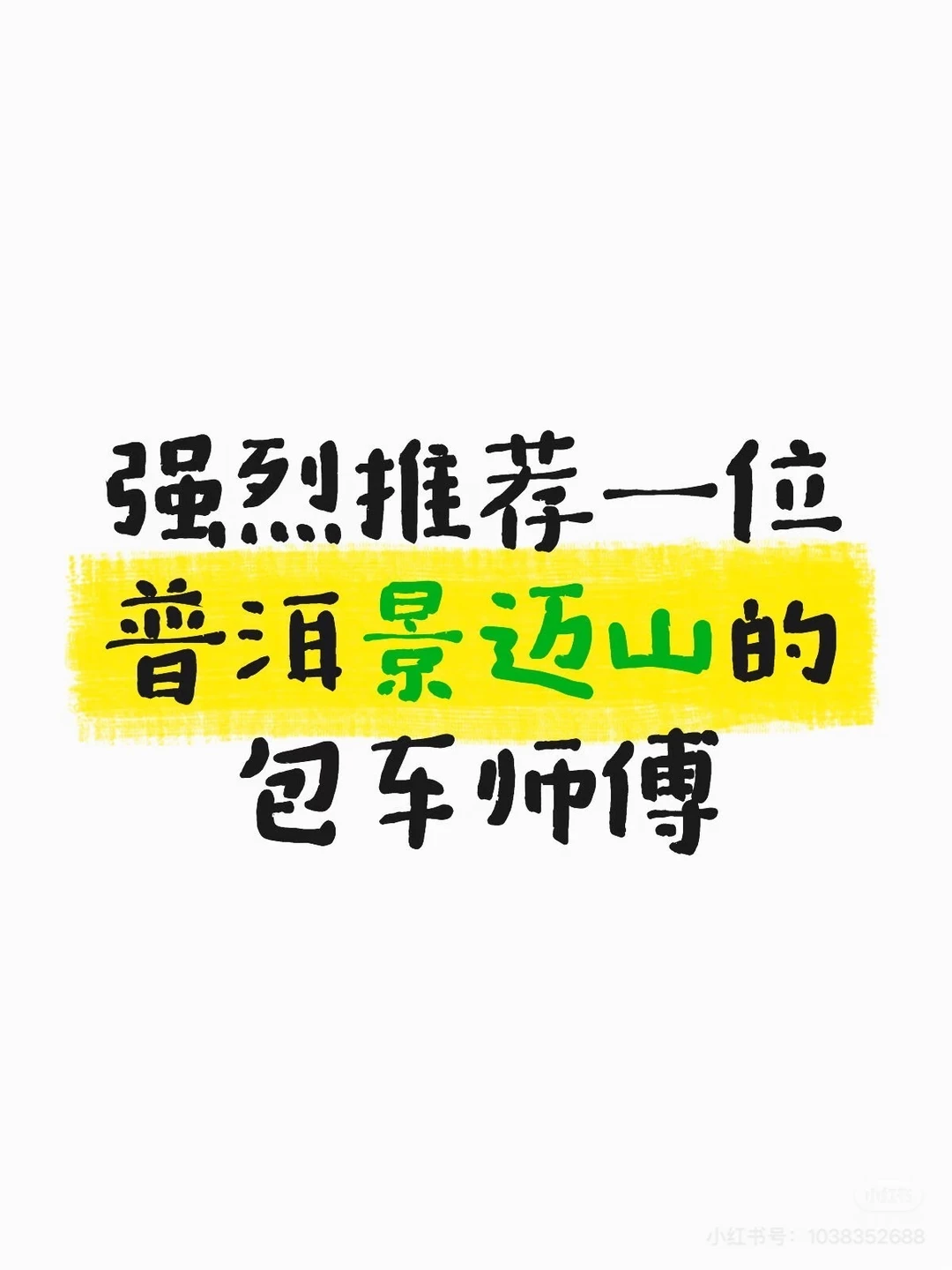 强烈推荐一位普洱景迈山的宠物友好包车师傅