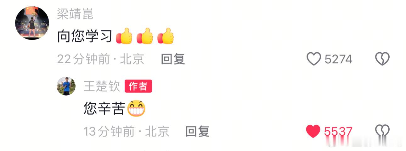 王楚钦王楚钦辛苦啦🫳🏻 ​​​