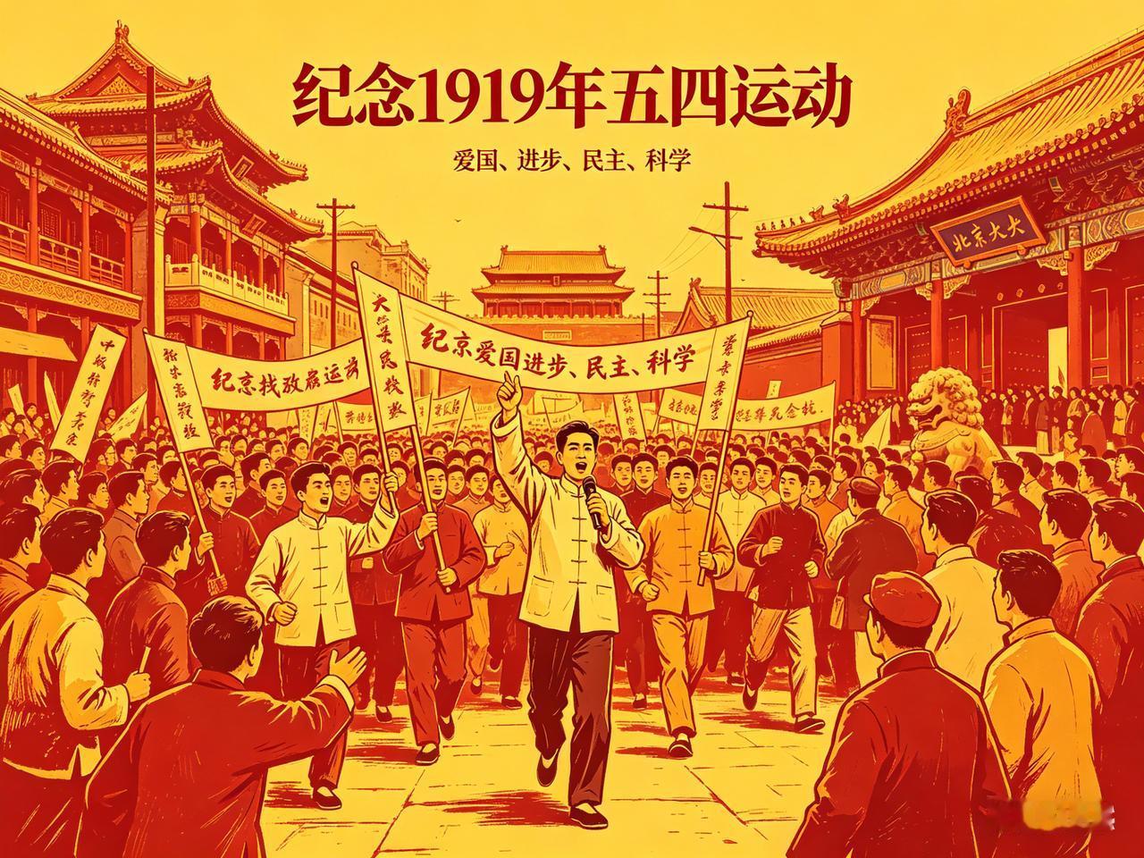 五四青年节。
107年前，学生走上街头，喊出"外争主权，内除国贼"。
他们说的是