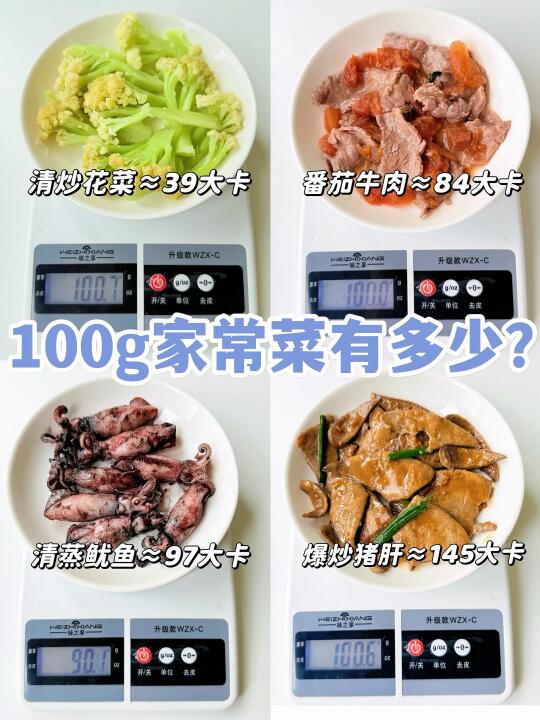 热量测评🔥| 100g家常菜热量有多少？？