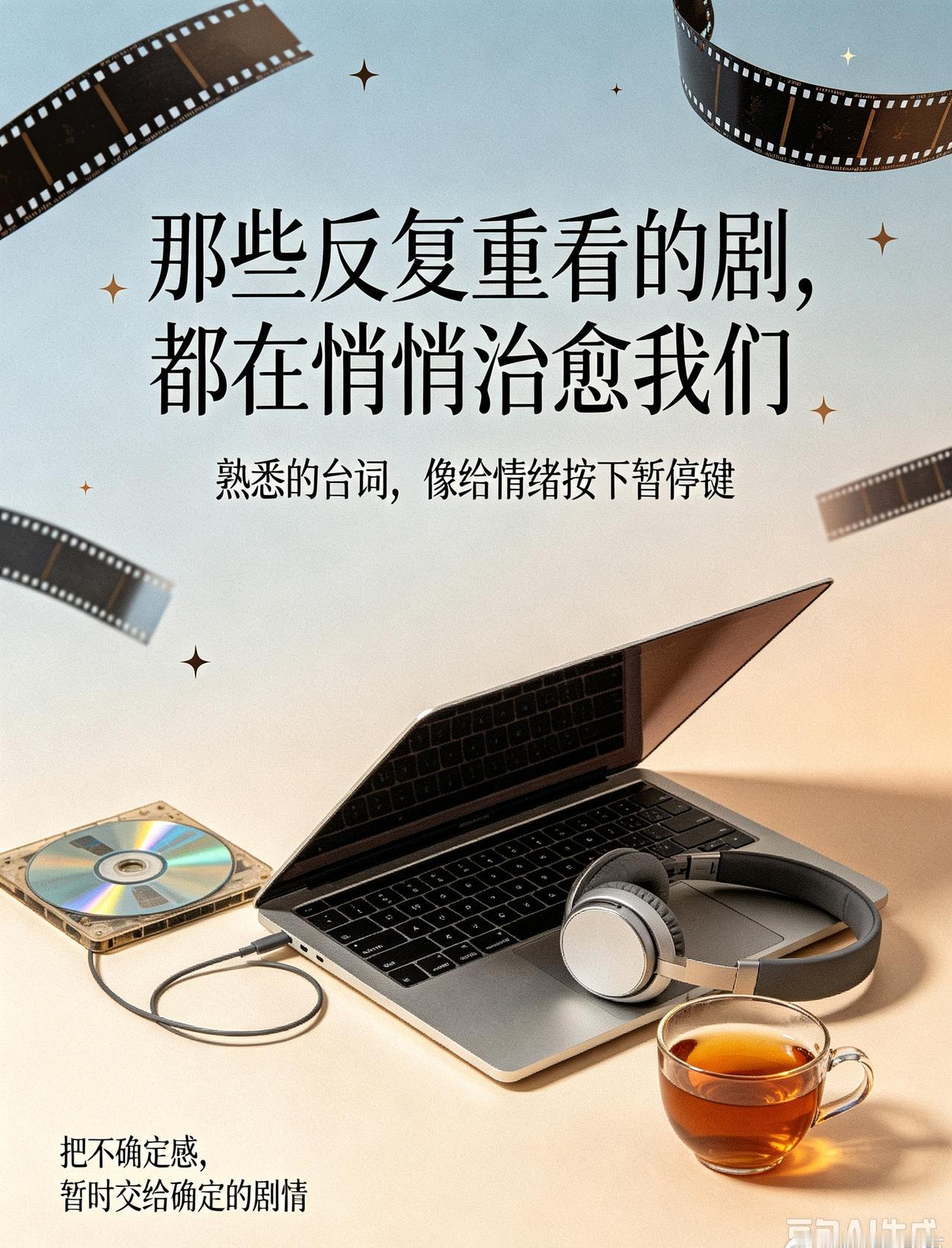 状态低落的时候，很多人会选择重刷老剧，获得一份心理慰藉。
 
已知的剧情降低大脑