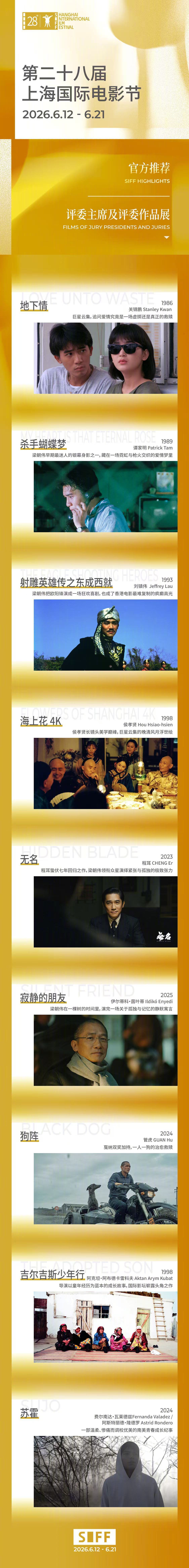 【SIFF展映片单-官方推荐】上海国际电影节片单发布  🎬在今天的“评委主席及