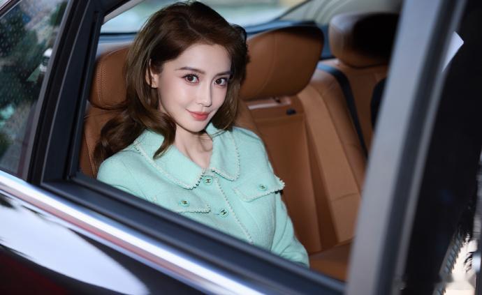 angelababy薄荷绿小香   angelababy车窗侧颜 angelab