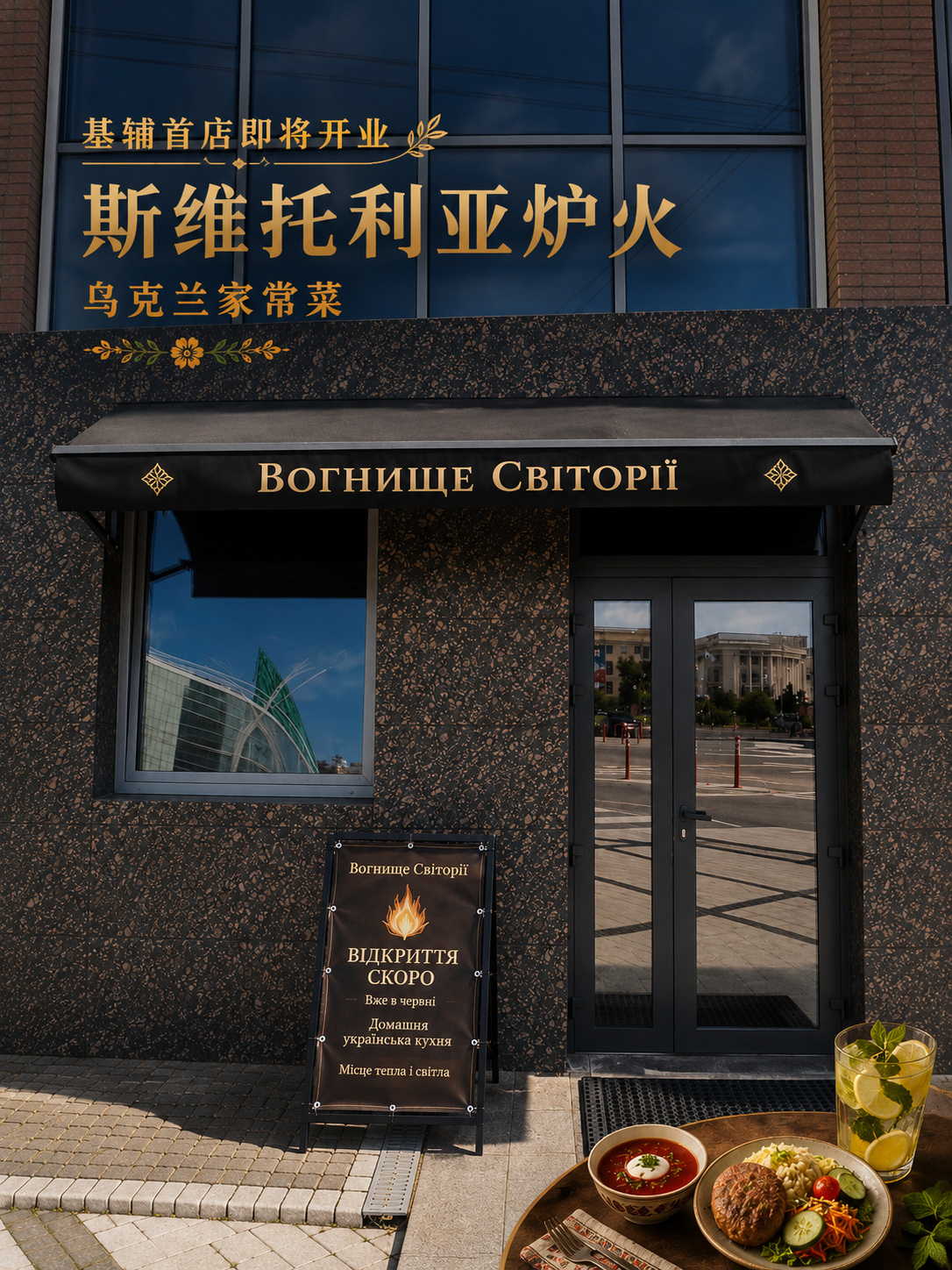 乌克兰本土餐饮连锁品牌Вогнище Світори （斯维托利亚炉火）寻找共建