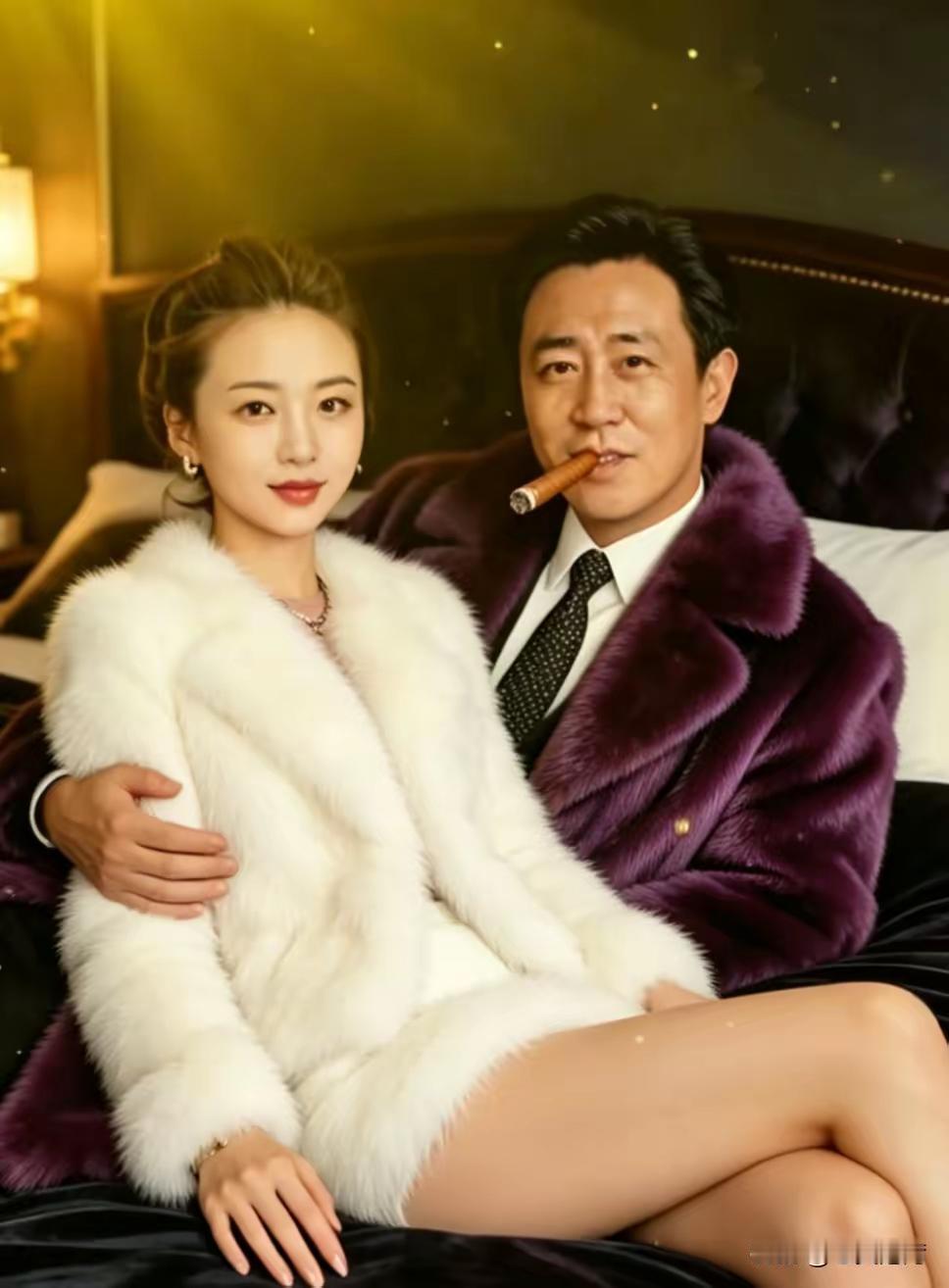 家印坐拥御烟长，
白氅佳人浪艳光。
楠梦奢华随浪去，
浮荣转眼成圾荒。
