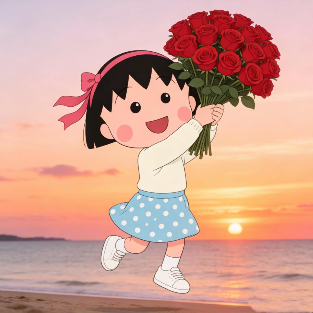 敲可爱的小丸子头像｜心若向阳，日日晴朗