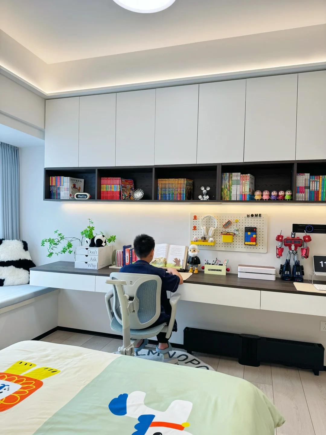 儿子说卧室太舒服了，周末哪也不想去🤣