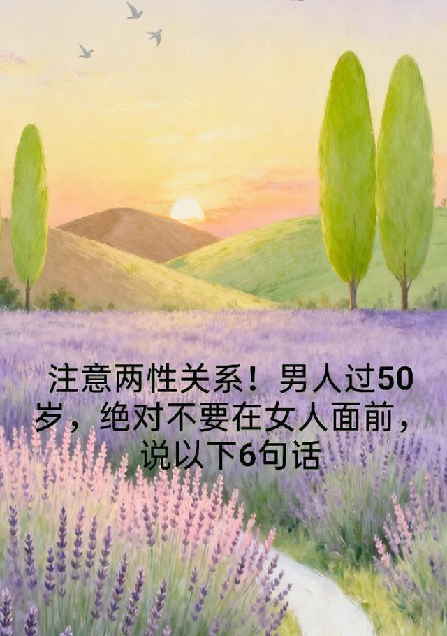 五十岁以后别老说“我早说过”“你懂啥”，听着像在贬低她。别说“老了没劲”，她会觉