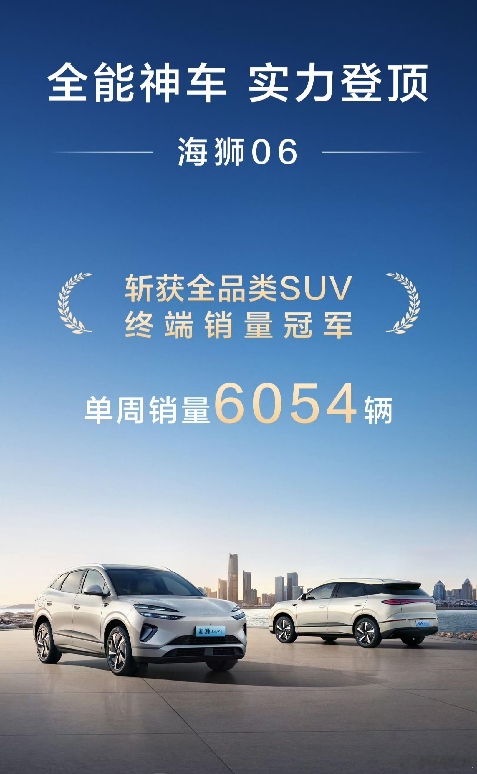 海狮06封神，斩获全品类SUV终端销量冠军，不需要任何定语 ​​​