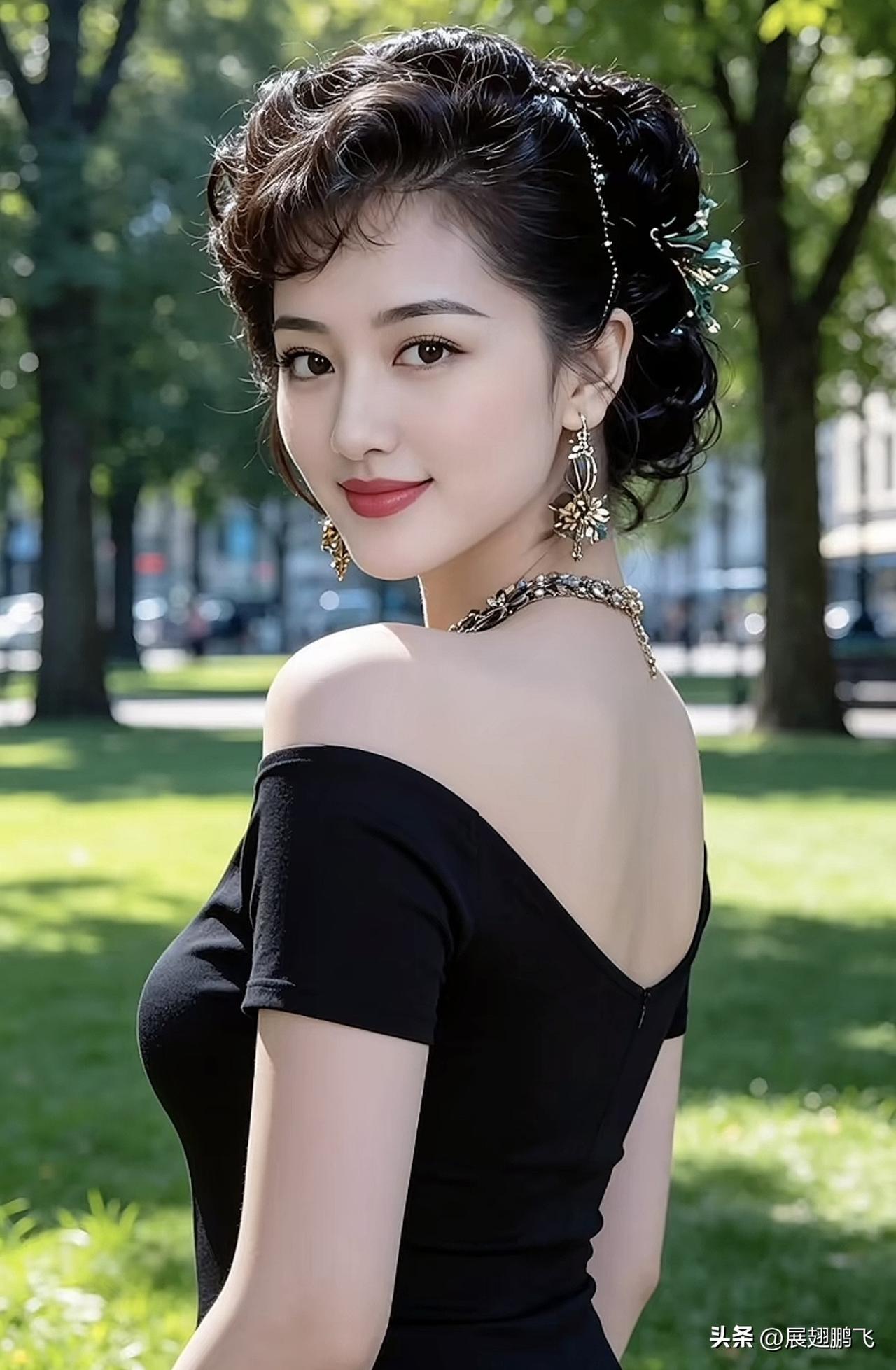 优雅黑裙，惊艳回头，气质满分！🌿💄高级质感黑裙 黑裙气质女神 黑裙知性照 黑