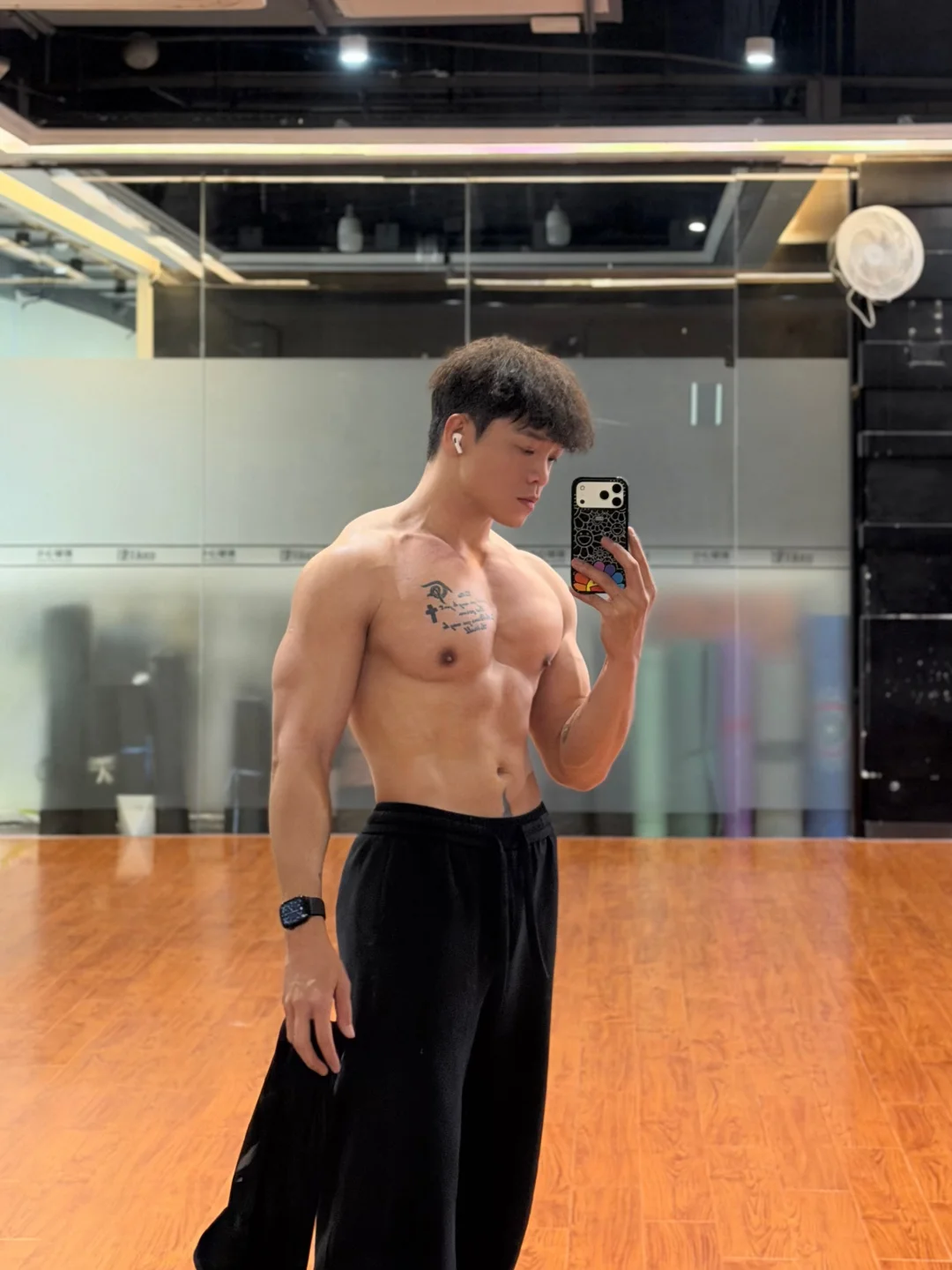 外面温度8度 练完之后35度