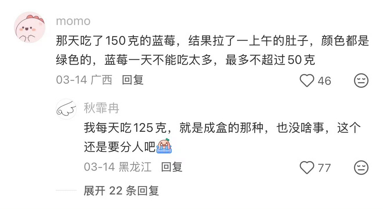 把蓝莓当消炎药吃蓝莓消炎功效不确定，但是亲测对于清肠的功效倒是很好。。。平时有相