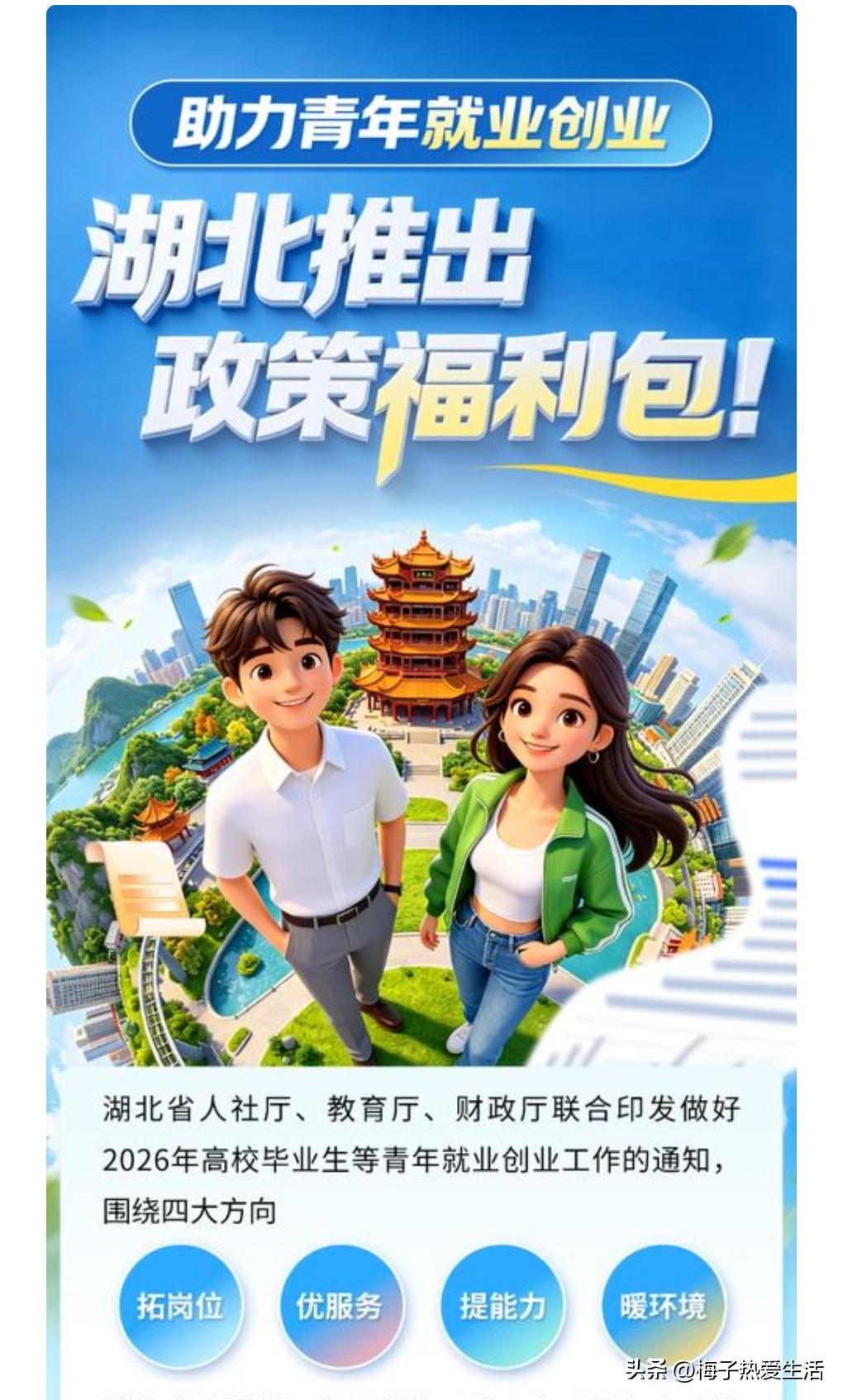 十堰的高校毕业生，有好消息了！省人社厅、教育厅、财政厅刚联合出了2026年就业创
