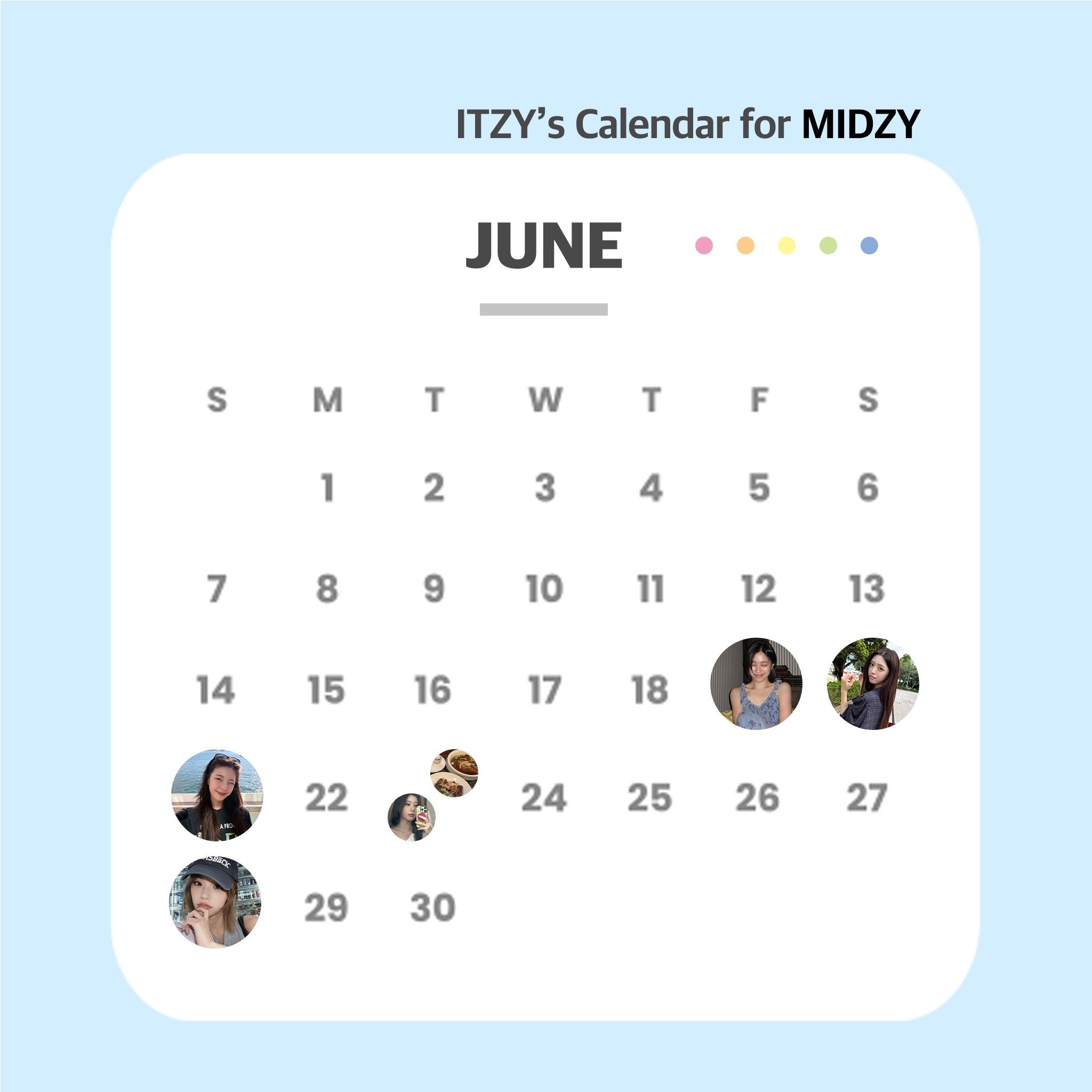 ITZY's Calendar for MIDZY | June🗓️ 🖤高雄