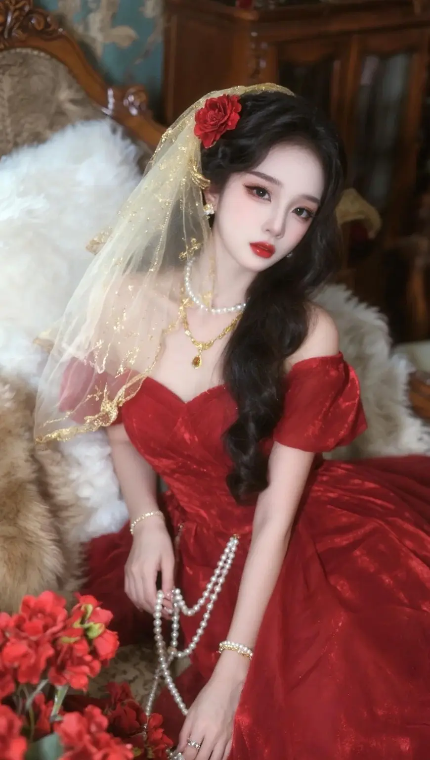 女孩子的婚纱梦 红裙 好美的婚纱 公主婚纱 新娘造型