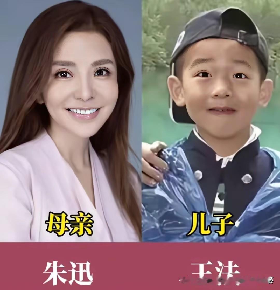  镜头前光芒万丈，镜头后都是平凡父母！央视主持人和自家萌娃
1. 朱迅 & 儿子