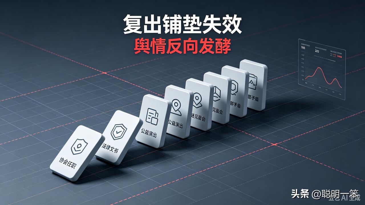 【多轮铺垫全部失效，舆情反噬成定局 】
 
近期谢歌手为回归复出，做了一连串层层