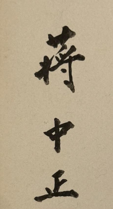 民国四大家族掌门人的签名一览。

一、蒋氏家族

蒋介石的签名，中正谨然，骨力瘦