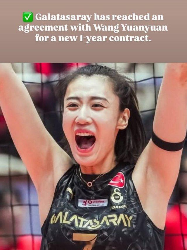 女排世界女排新闻  据称，加拉塔萨雷已与王媛媛达成协议，续签一份为期一年的新合同