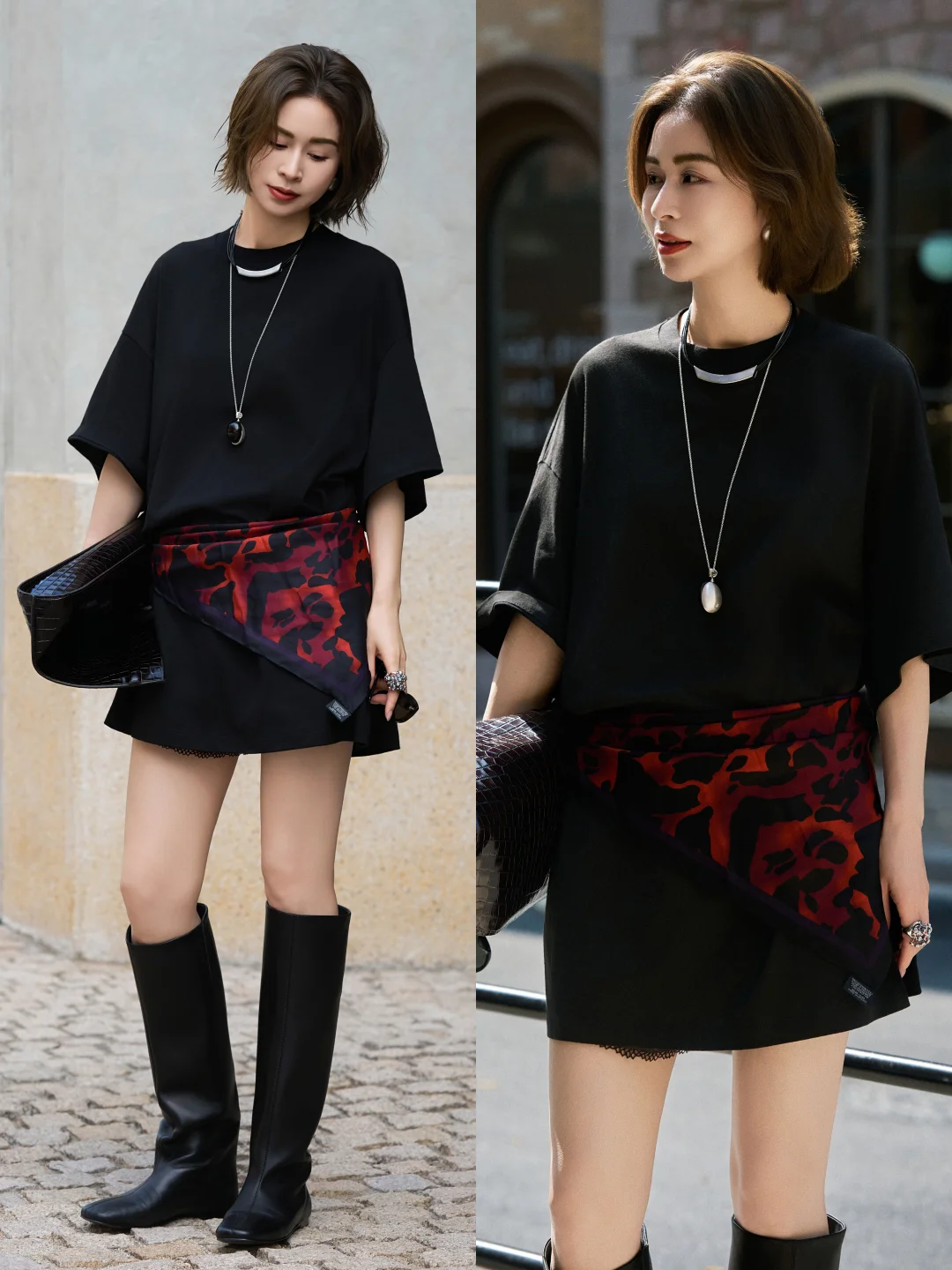 谁懂啊！短袖连衣裙也能穿得这么有气场💥