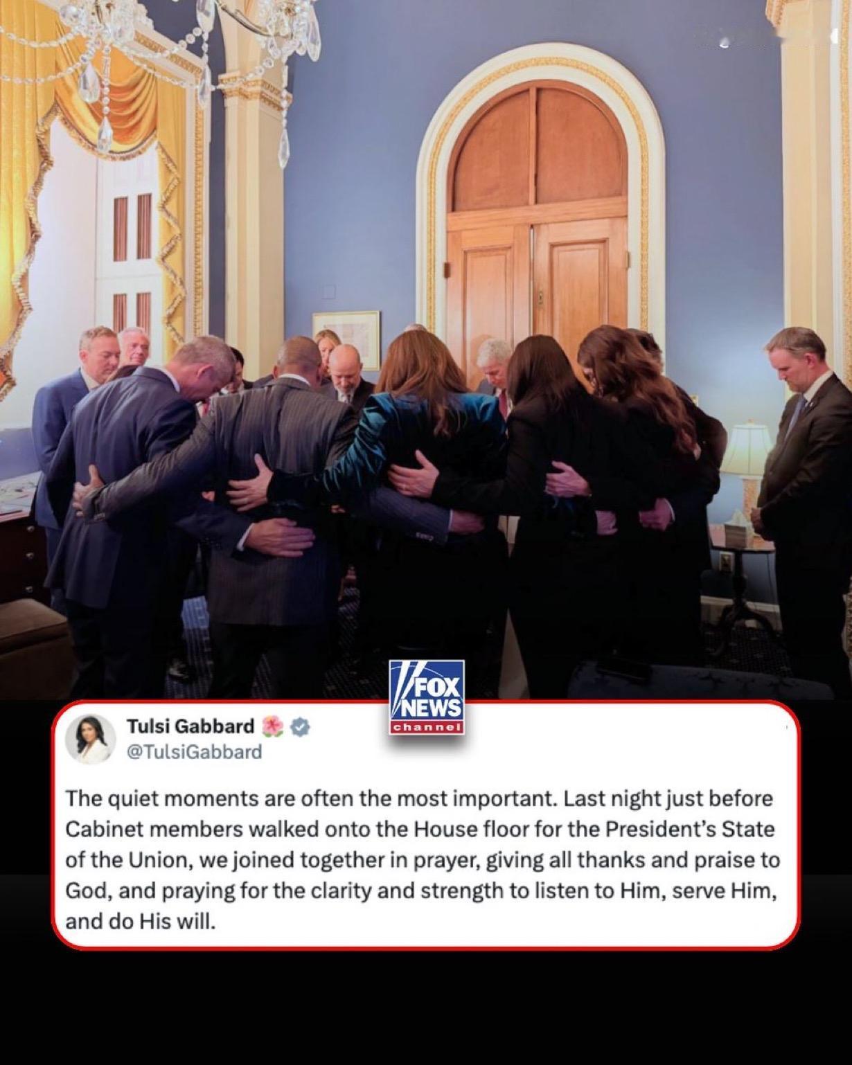 信仰至上？

美国国家情报总监图尔西.加巴德TulsiGabbard分享了一张特