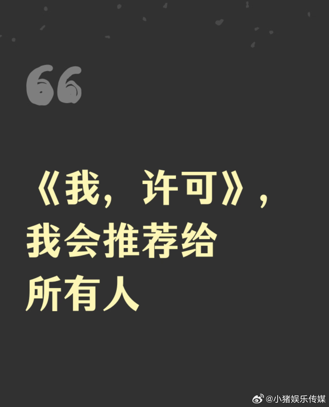 我许可豆瓣开分8.3终于等到开分，8.3高分认证，《我，许可》是清明档最值得看的