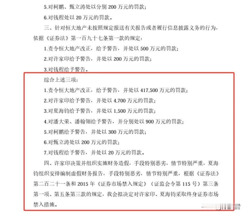 证监会终于对许家印出手了，恒大地产面临巨额罚款！3月18号晚间，证监会对恒大地产