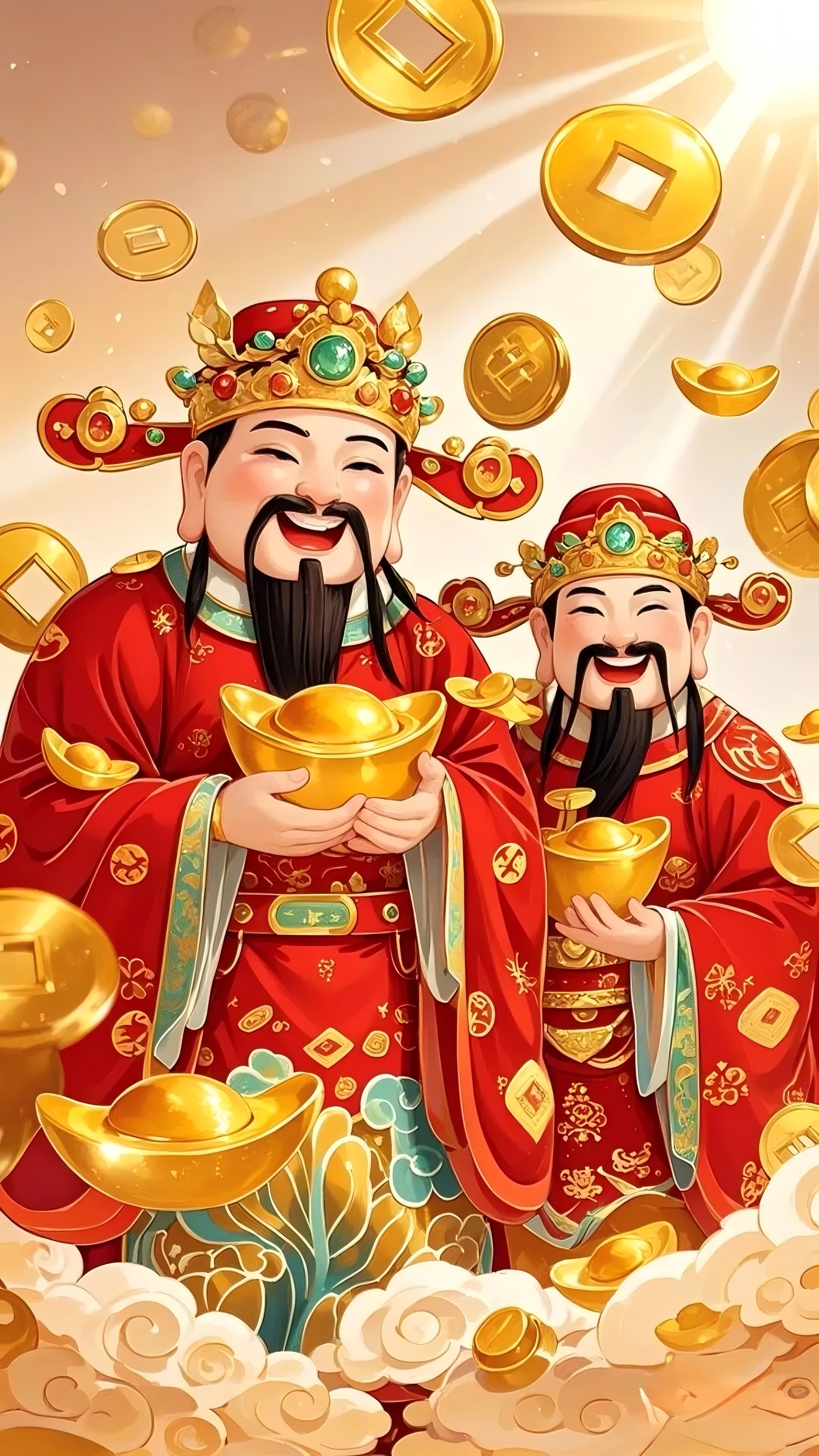 财神爷降临，带来滚滚财运，祝看到的人发大财！ ​​​