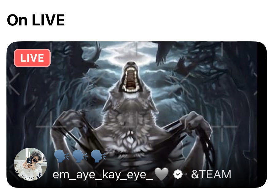 【twi】&team MAKI直播封面 变成狼人模样 ​​​