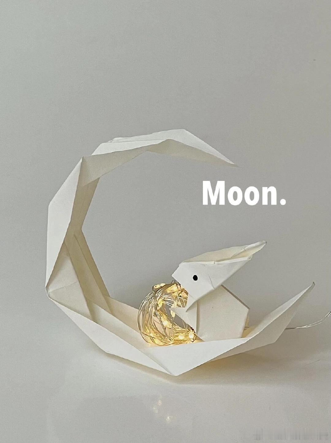 立体折纸月亮兔子  中秋限定仪式感 