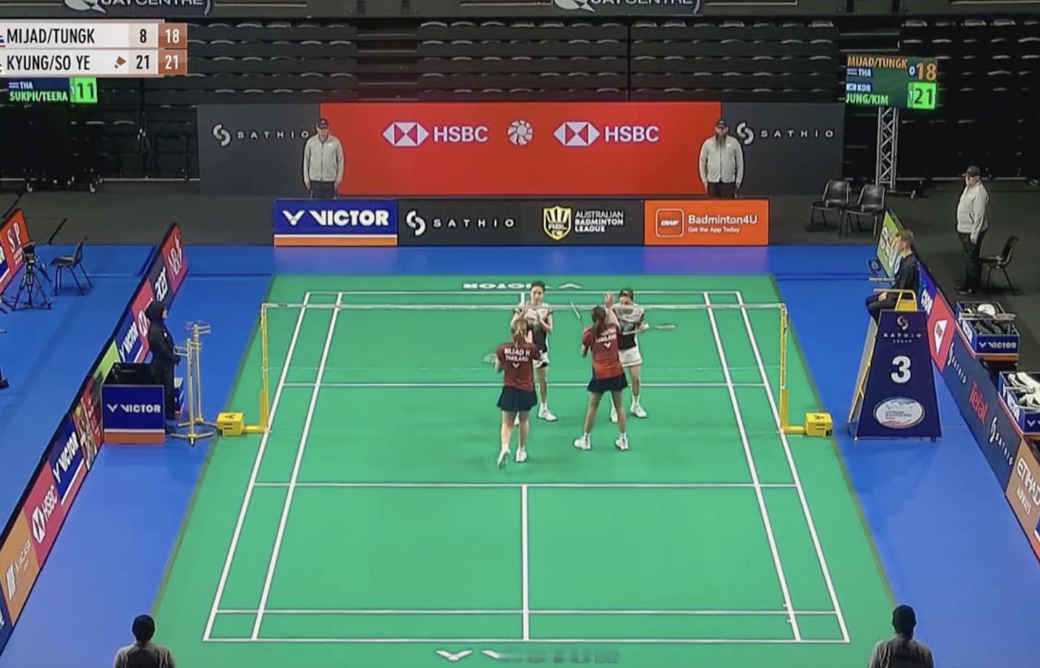 郑景银/金昭映🇰🇷 21-8、21-18 🇹🇭哈泰蒂普/纳帕帕卡孔202