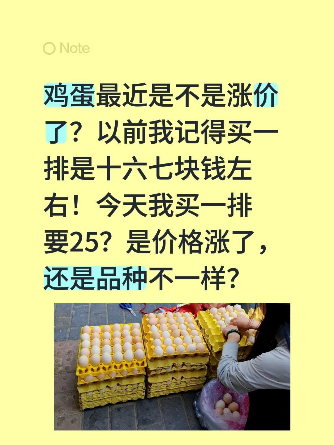 鸡蛋涨价了？老婆以为我藏私房钱！鸡蛋最近是不是涨价了？以前我记得买一排是十六七块