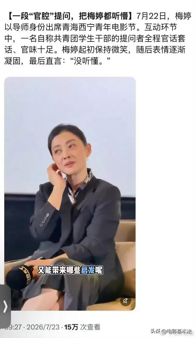 卢克文说演员梅婷听不懂的那个大学生的发言是“奇怪的翻译腔”，其实卢克文说的很克制
