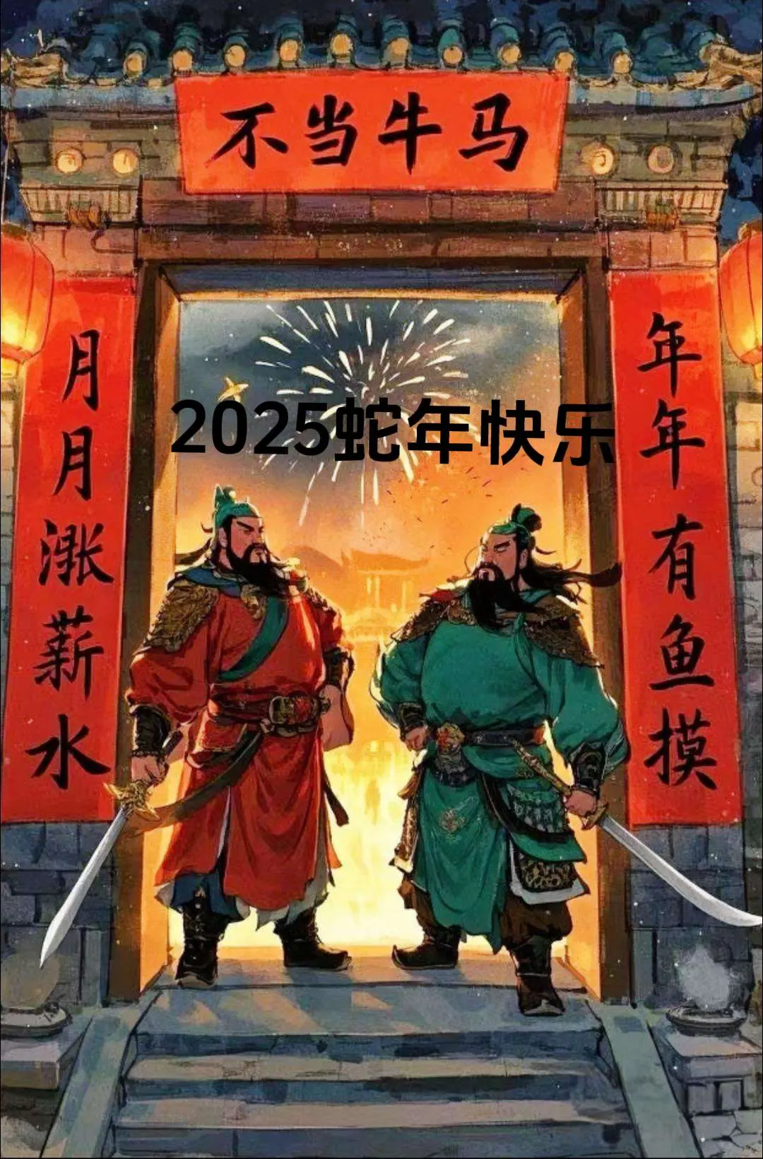 2025蛇年快乐。2025 朋友们新年快乐