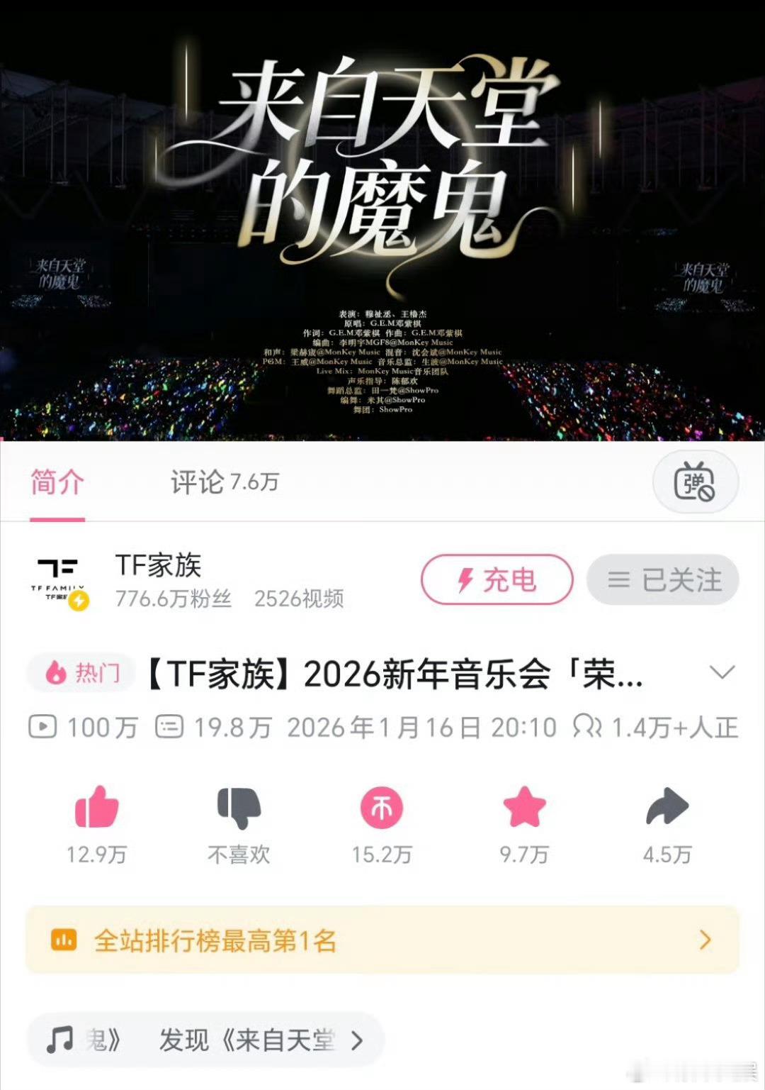 王橹杰穆祉丞双人舞台破百万橹穆双人舞台播放量破百万枳妹们真的好牛，厉害，