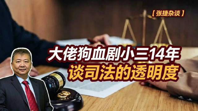 【张捷杂谈】大佬狗血剧小三14年谈司法的透明度#张捷杂谈##专业视频创作季##深圳富豪夫妻联手送小三