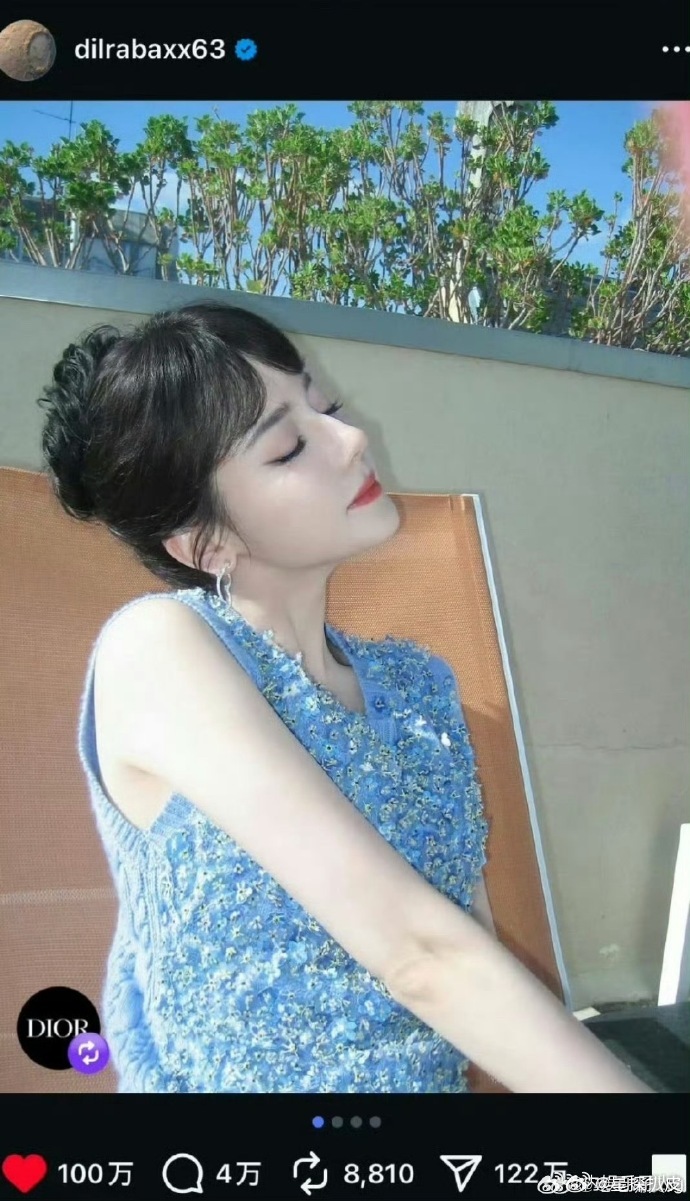 迪丽热巴百万赞ins，以后要多多更新[流鼻血] ​​​