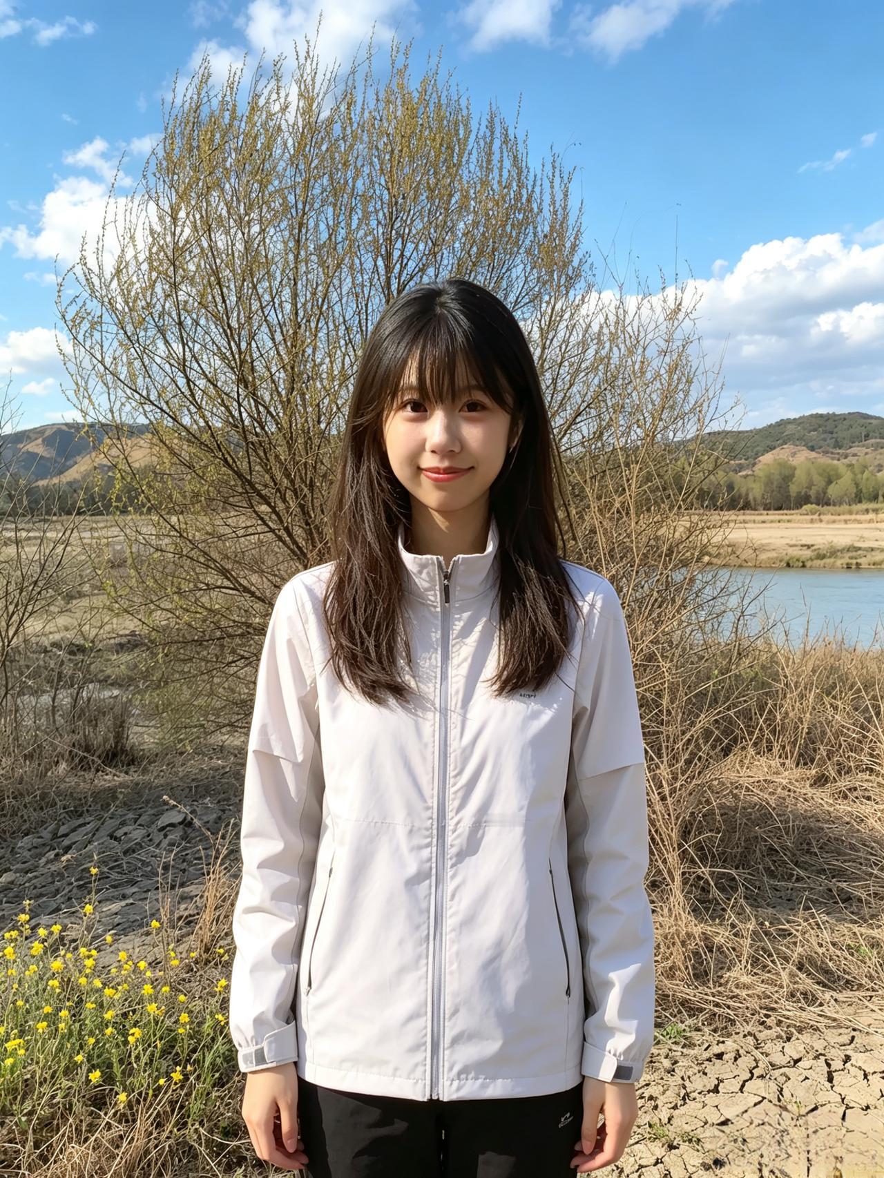 旷野的风掠过荒草，
你站在天地之间，
眼里盛着蓝天，
也盛着，
比旷野更辽阔的温