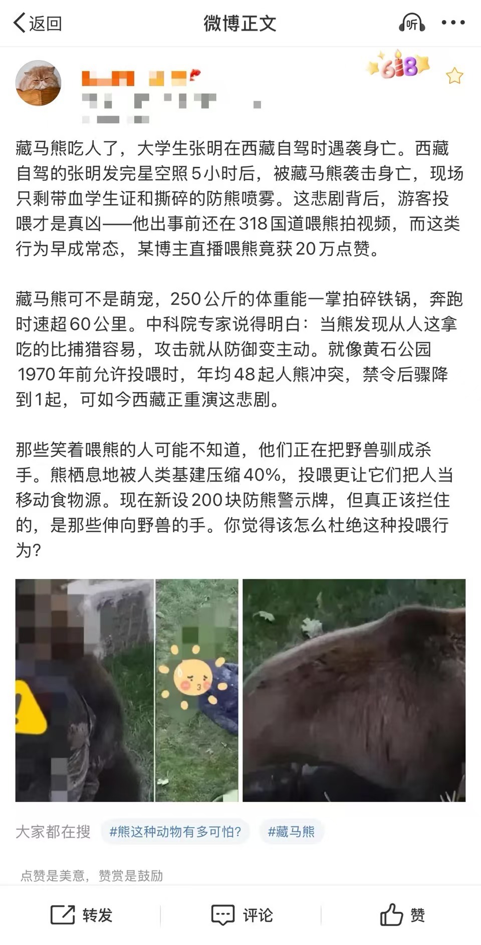 大学生西藏自驾遭熊袭击遇难？当地辟谣
