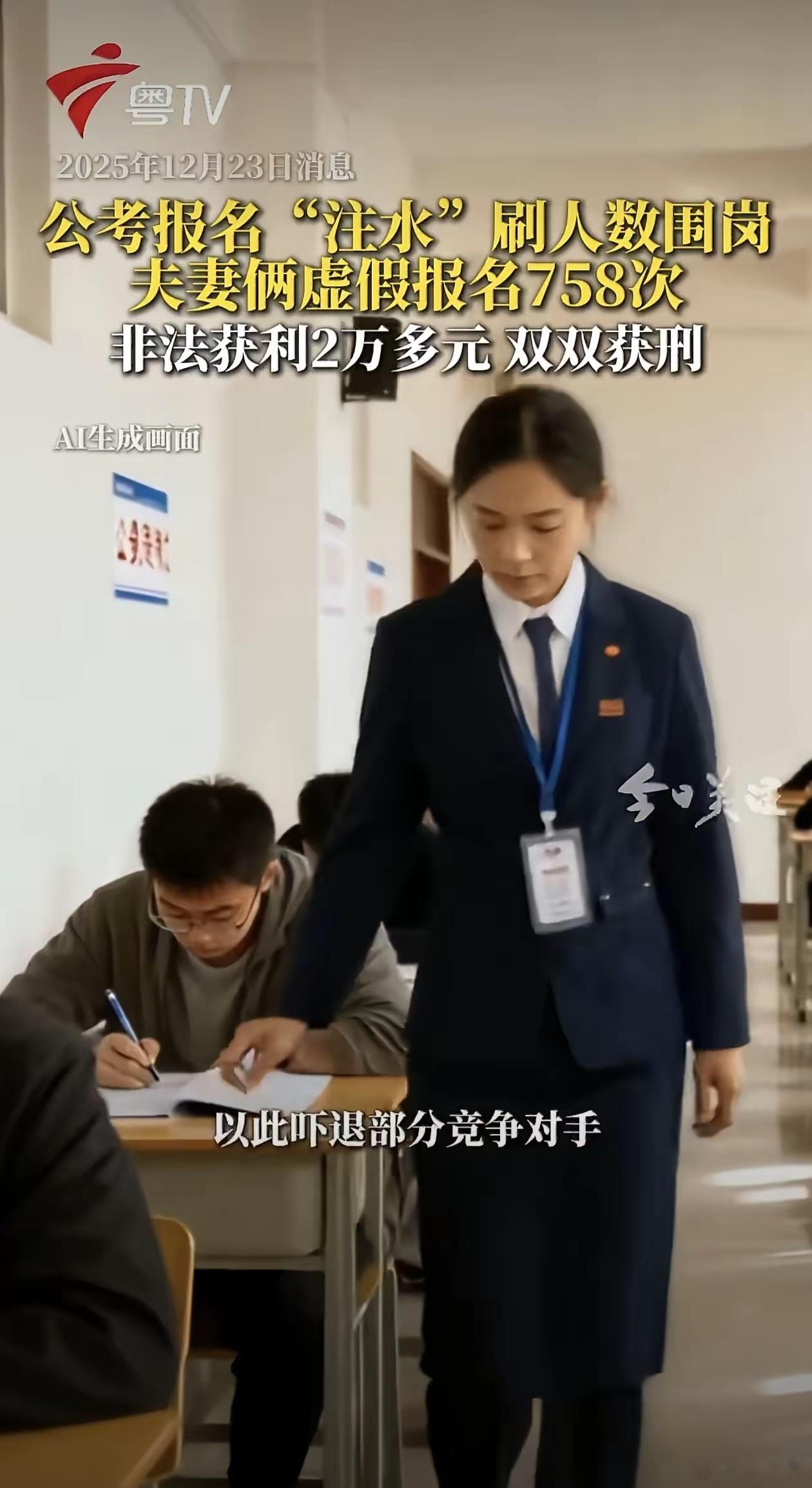 夫妻虚假报名公考758次获刑听过串标围标的，今天还是第一次听说过公考围标的！为了