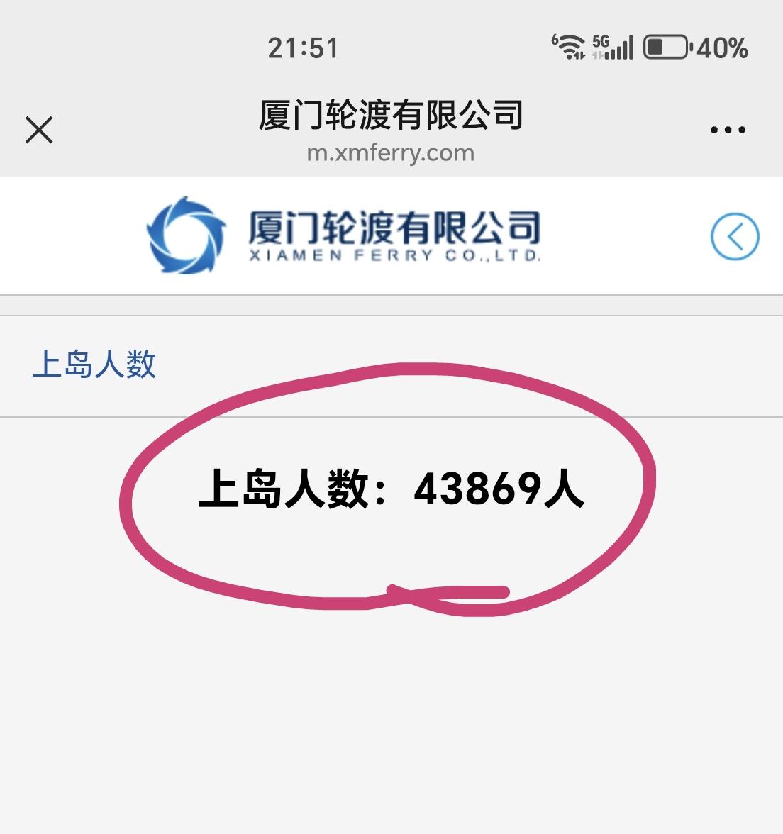 【啼哭姐，厦门鼓浪屿人山人海，本地人也爱去，今天上岛人数超过4.3万人次】

此