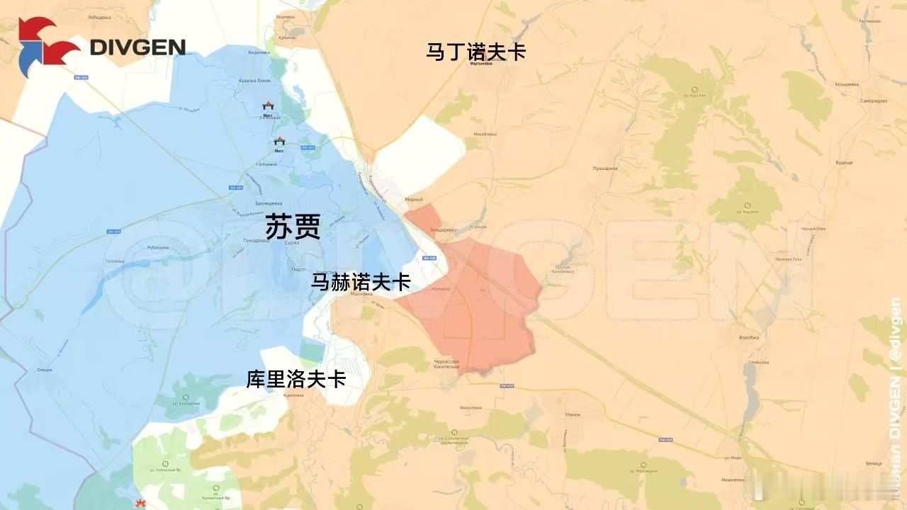 俄军清理了苏贾东南的口袋来源：DIVGEN 🚩 Карта СВО俄乌局势新进