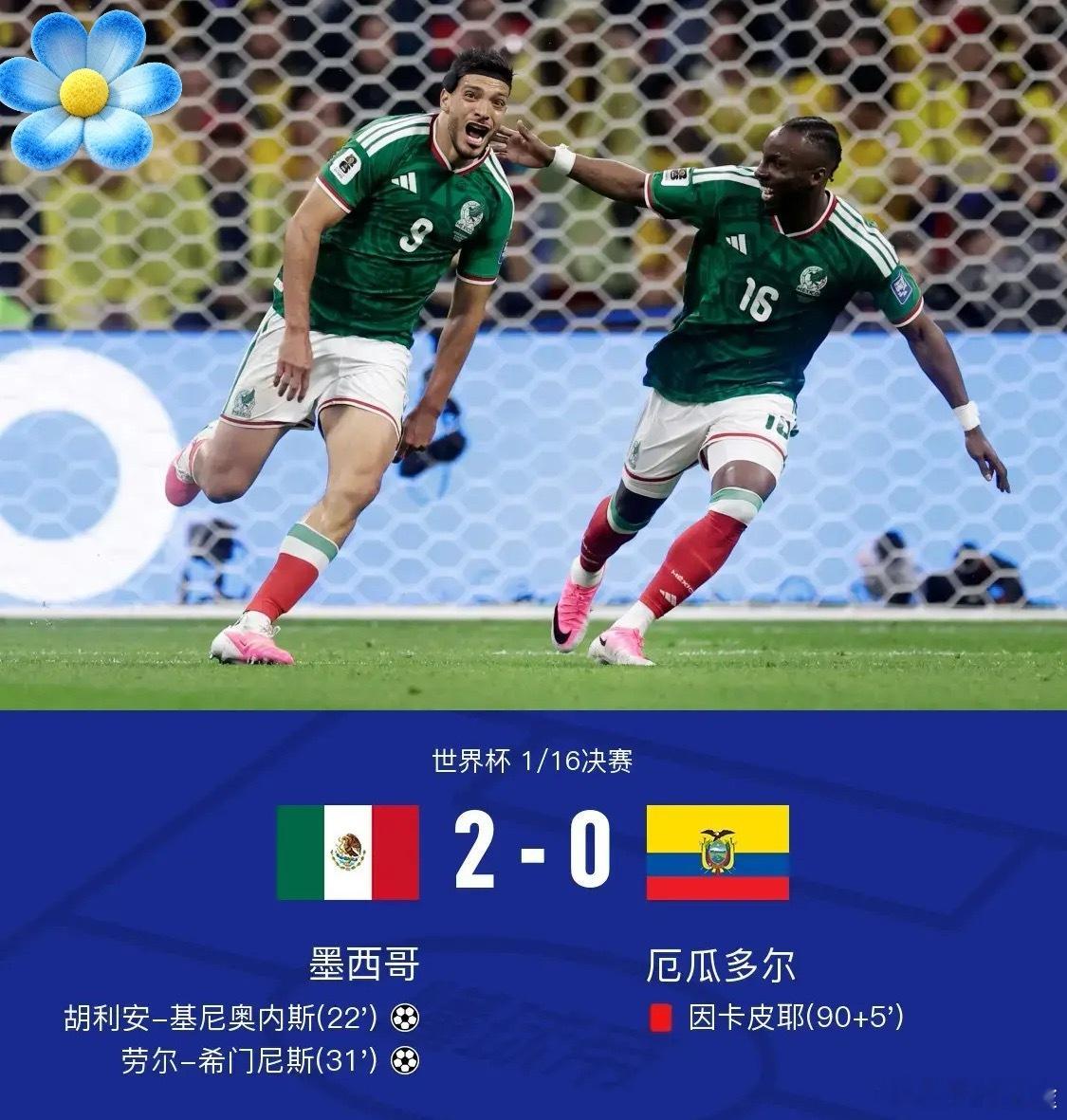 足球 北京时间7月1日世界杯1/16决赛，墨西哥对阵厄瓜多尔。胡利安-基尼奥内斯