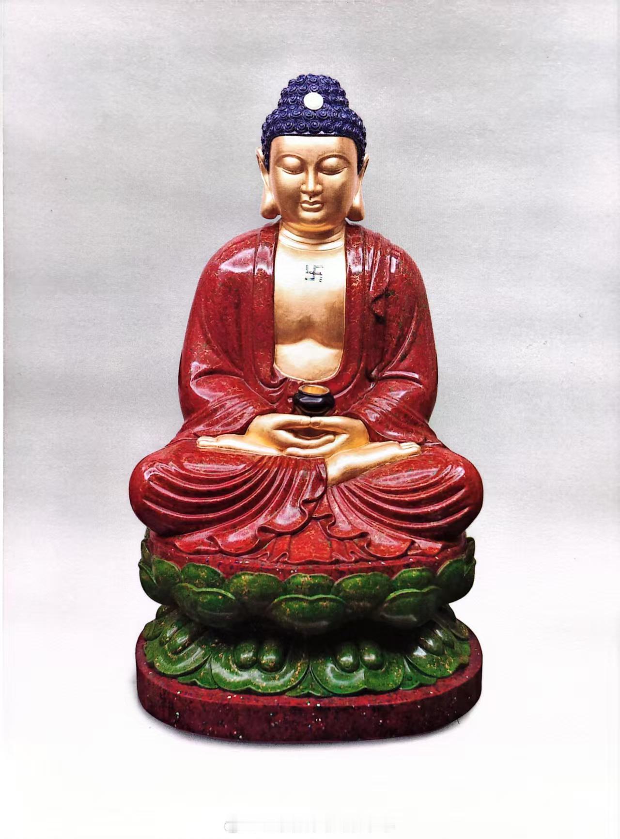 上海非遗漆器制作技艺菠萝漆镶嵌佛像释迦牟尼作者：俞升寿、王师军年代：2015年材