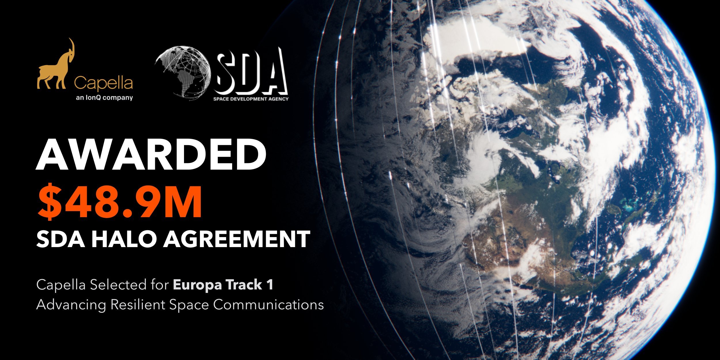 Capella Space官宣拿到了SDA军用通信卫星技术演示验证合同，合同额4