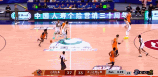 这个球还要看啊。上海男篮vs广厦男篮